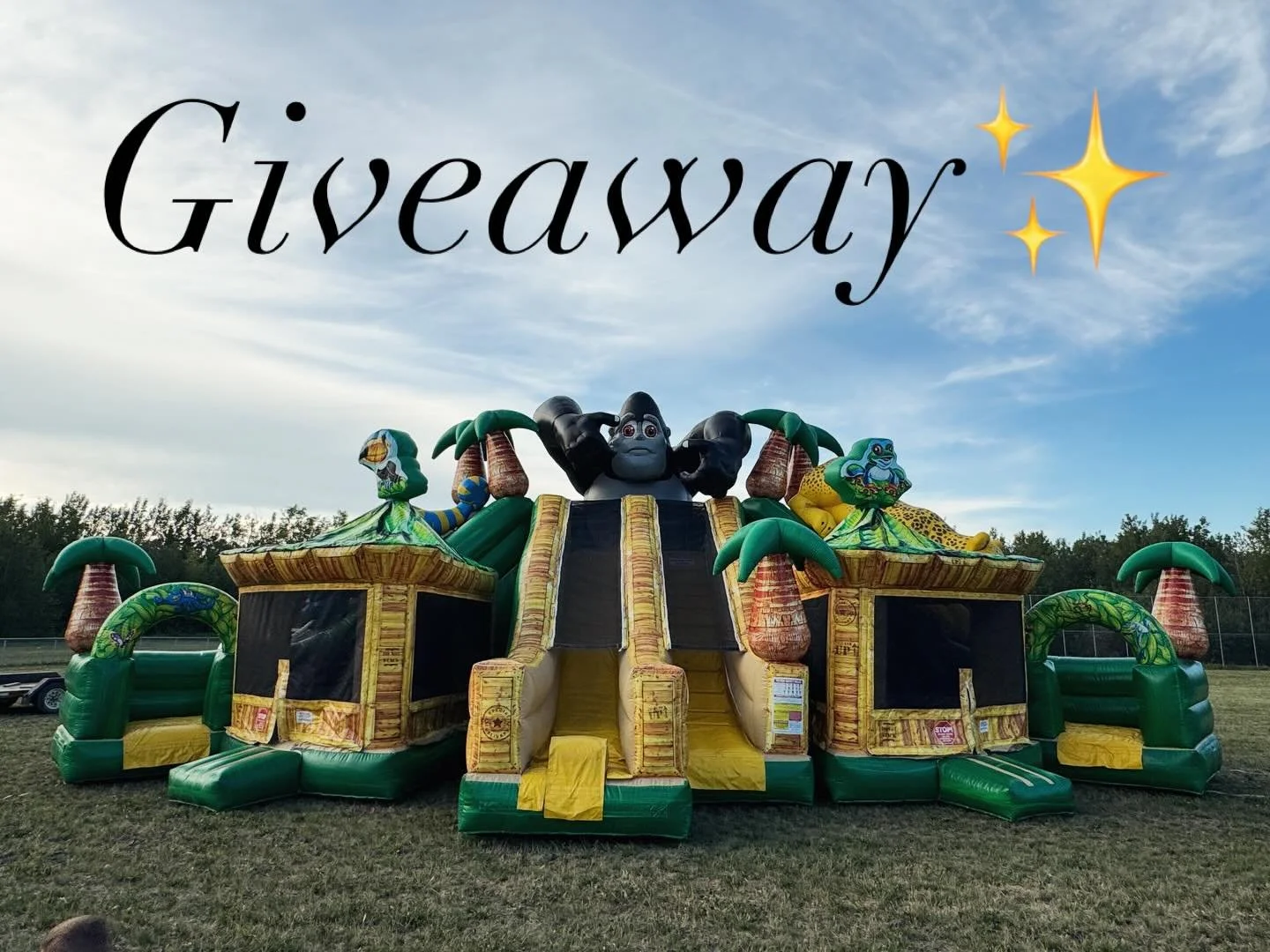 ✨ GIVEAWAY ALERT ✨

We want to thank everyone of you guys for making this year so amazing and successful 🥰 In return we would love to give back to 1 lucky winner this huge 3 piece Safari bouncy castle for a weekend rental (3days) ( worth $3,000 )

T