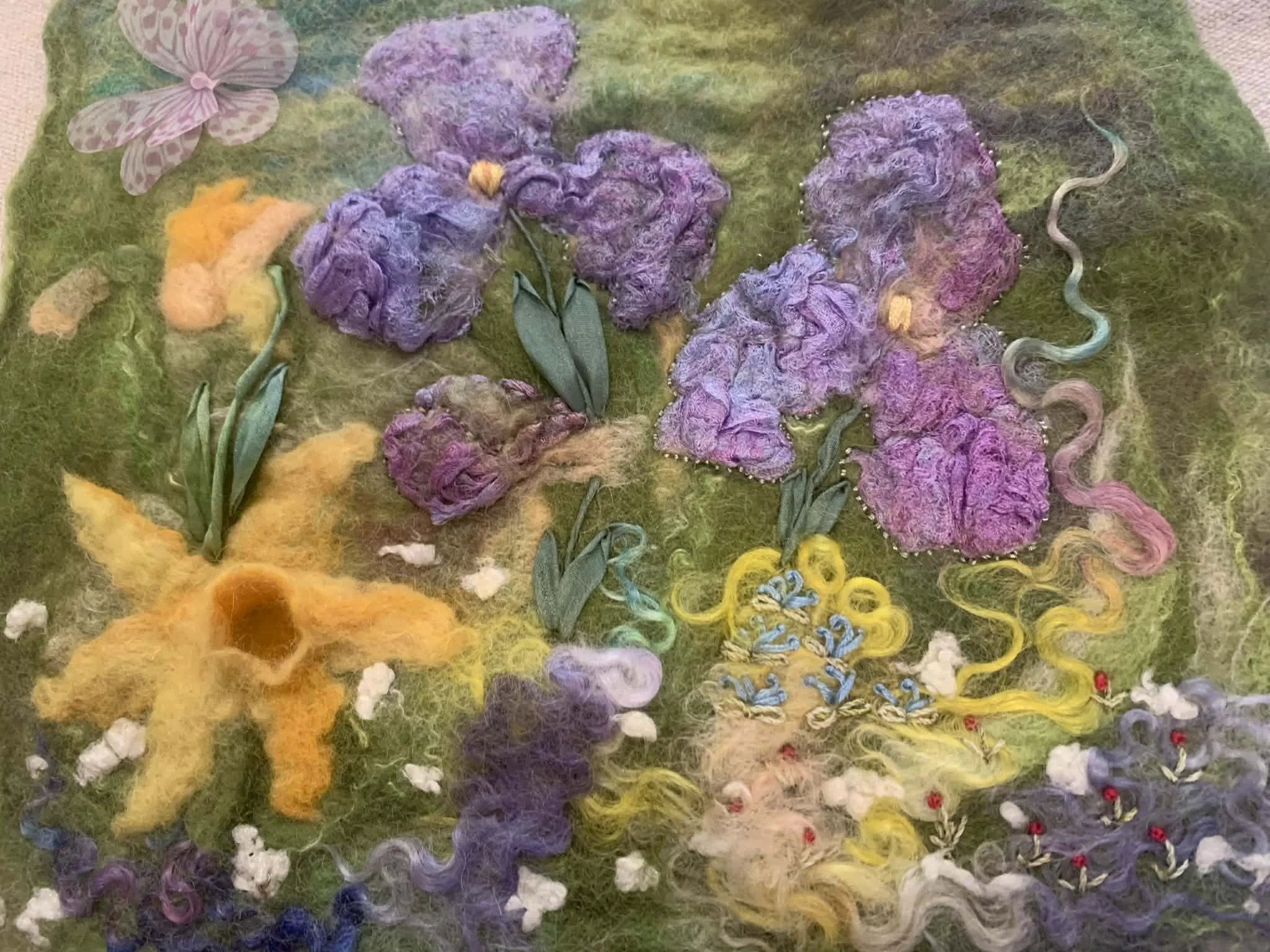 FANTASY FLORAL FELTED LANDSCAPE CLASS WITH TEXTILE ARTIST, MARGO DUKE