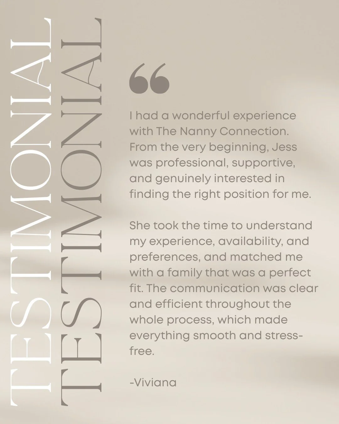 More than just job placements&hellip; We are proud to create placements where both nannies and families feel confident, valued, and genuinely happy.

From understanding your experience and preferences to matching you with the right family, our goal i