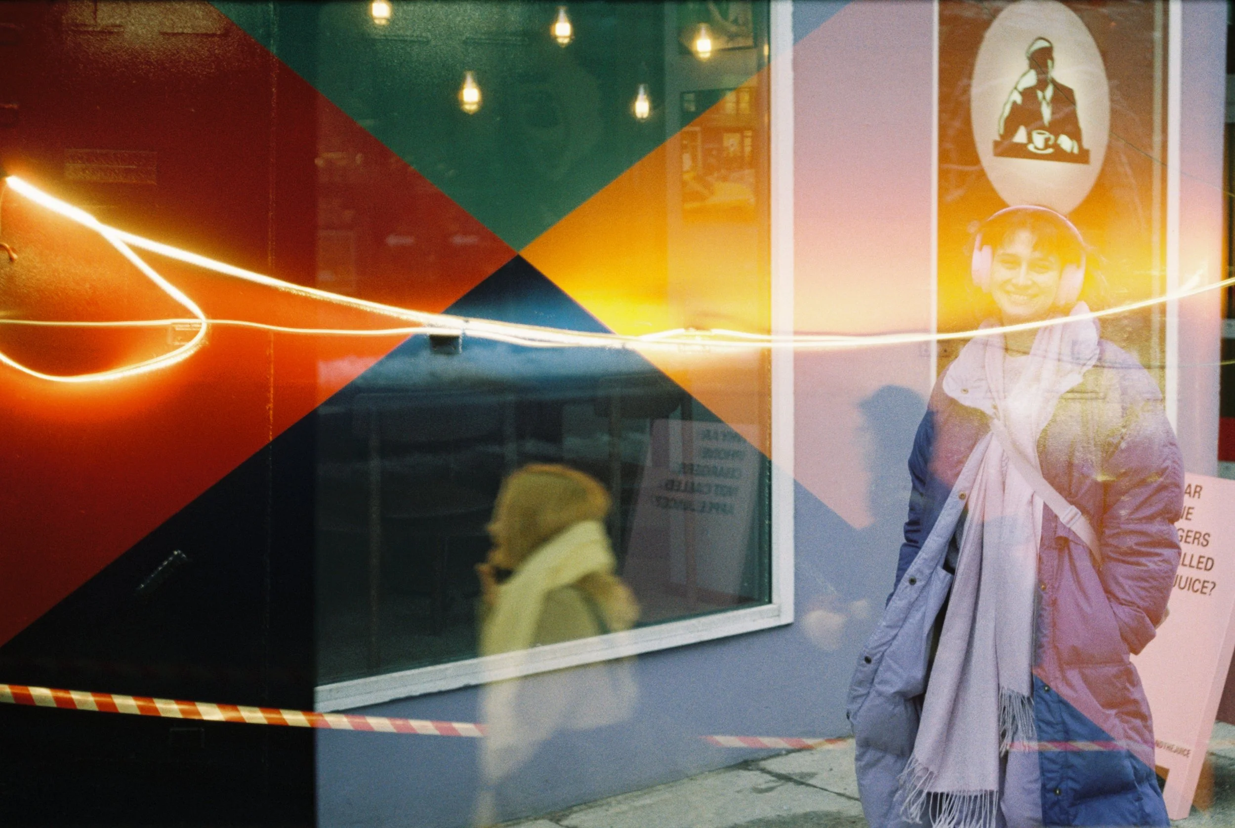 Magic smile in double exposure