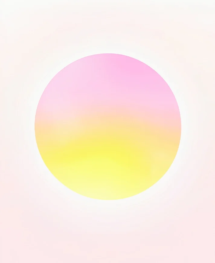 Abstrakter, kreisförmiger Lichtimpuls als Symbol für Atem und innere Präsenz