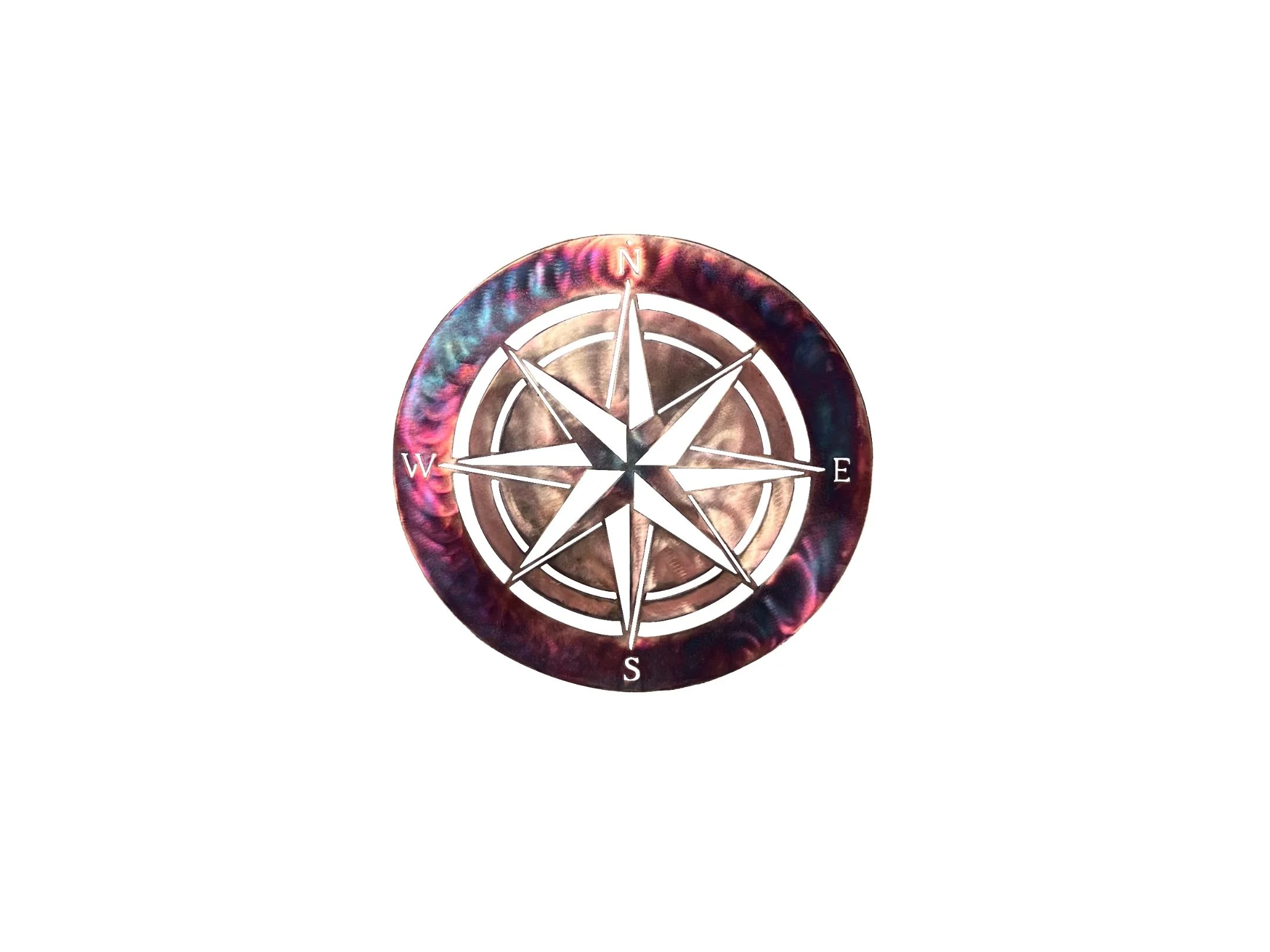 Compass – Torched Copper Rim & Copper Center (15.87")