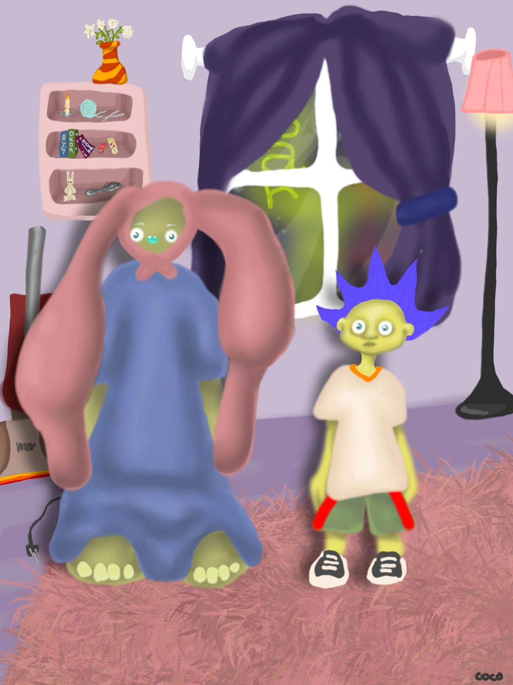 BUNNY AND MIRA AT HOME