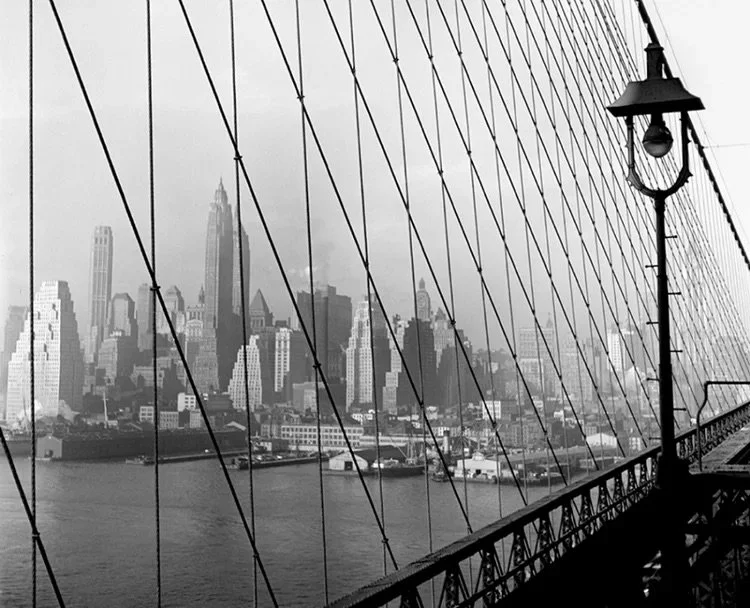 Manhattan Through Brooklyn Bridge, 1948