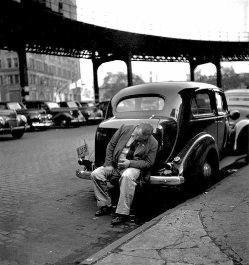 Man on Bumper, 1949