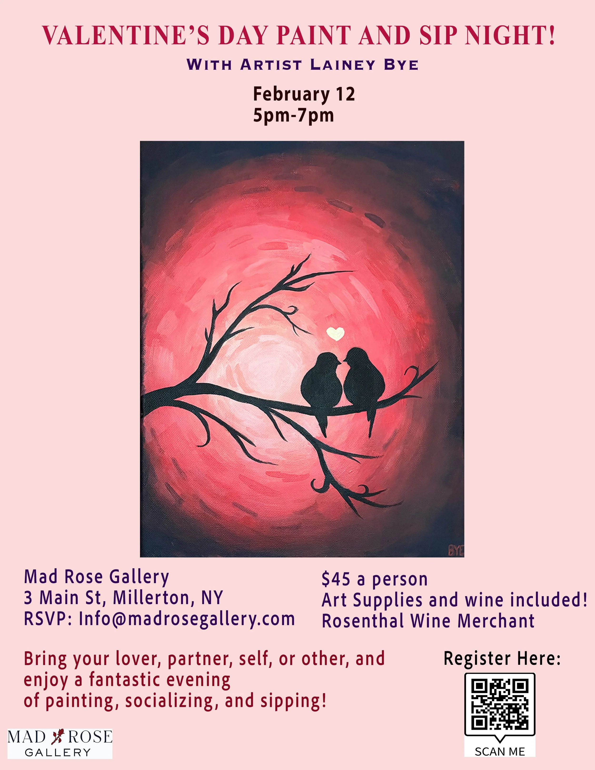 Valentine's Day Paint and Sip