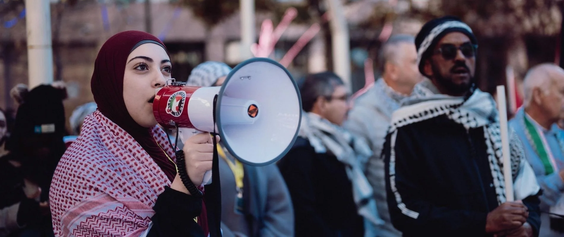 People at a freedom for Palestine demonstration