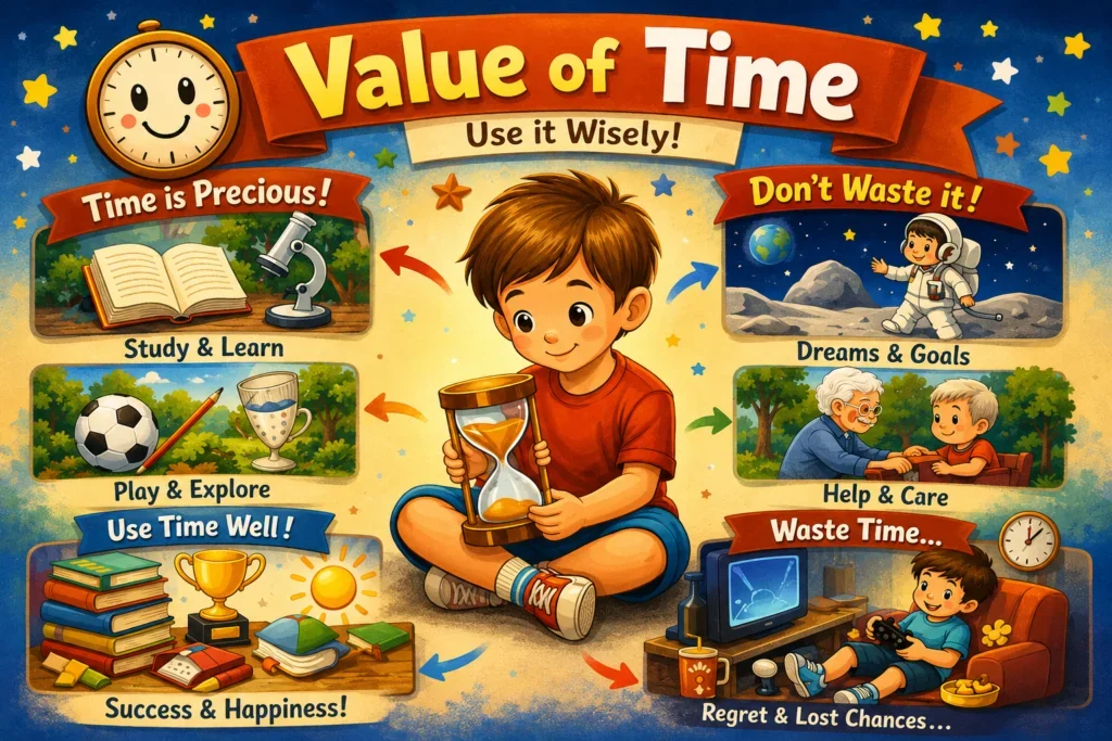 Child learning to plan their day and manage time