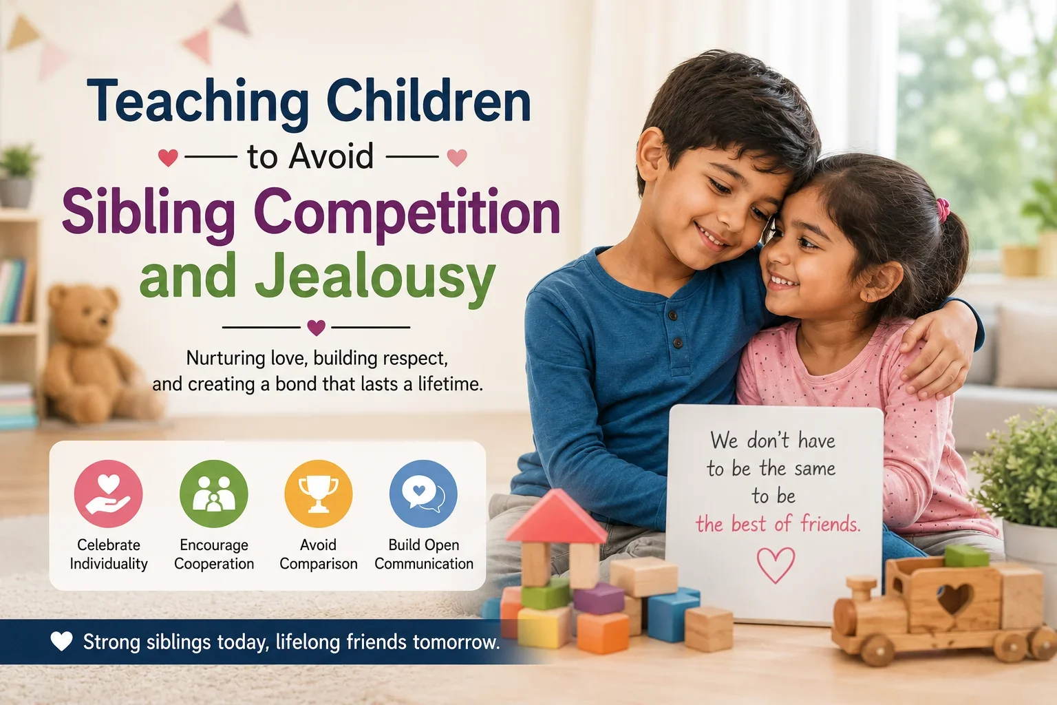 Siblings supporting each other instead of competing