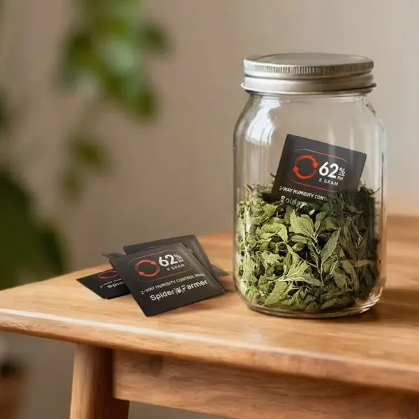 Flash Sale | Spider Farmer 62% RH 8g 2-Way Humidity Control Packs | 10 Packs | Each for Storing 1 oz | Moisture Balance for Herbs, Cigar, Food & Wood Products Fresh Storage | Great for Small Storage C