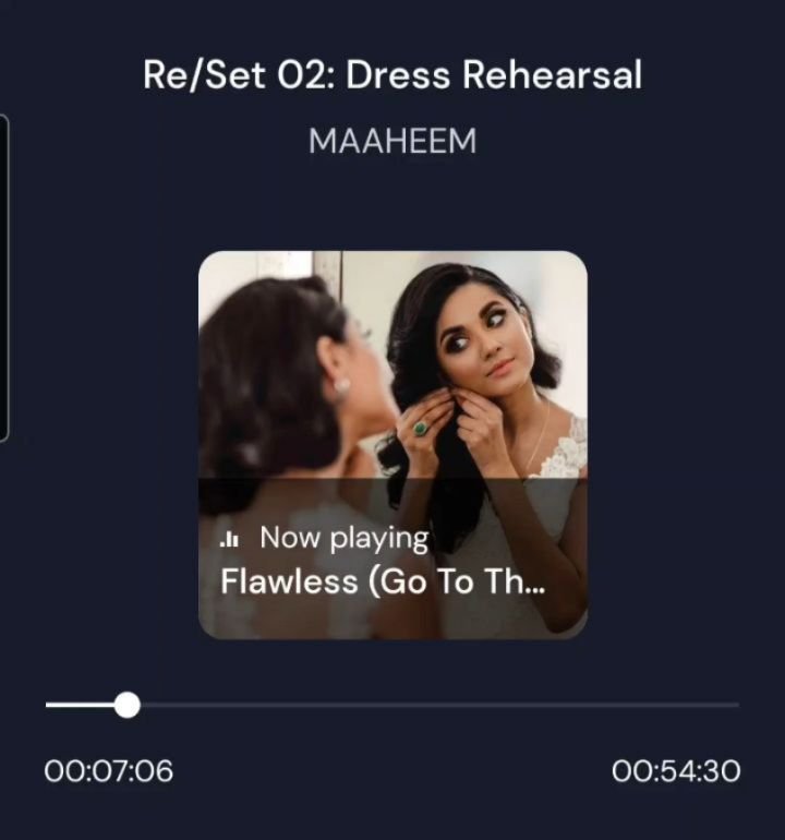 Re/Set 002: Dress Rehearsal

A femme-forward mix for getting ready... just in time for fall festivities. Step into your power before you step out. 

Dedicated to the women who taught me how to get ready like it&rsquo;s an art form. 

Press play and s