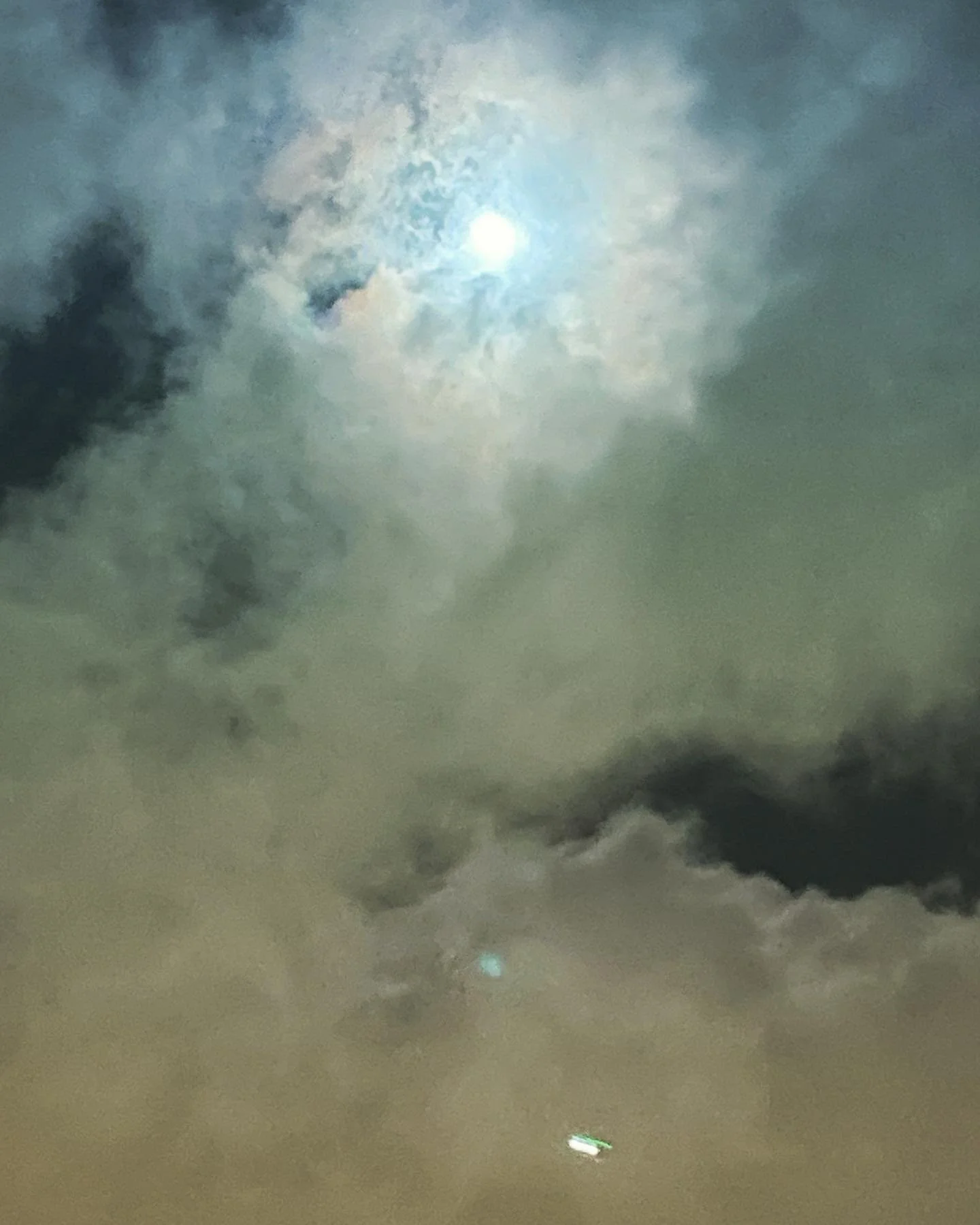 Happy New Year! #waxinggibbous #moonbow