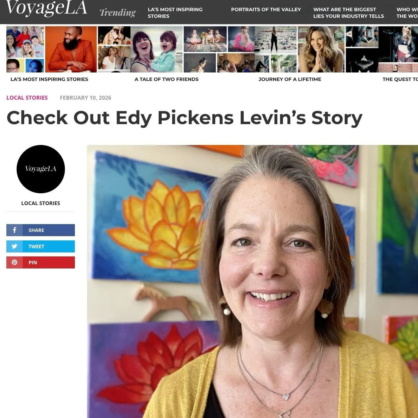 This one feels special.
I&rsquo;m honored to be featured in VoyageLA&rsquo;s Inspiring Stories series &mdash; a space that highlights the quieter, behind-the-scenes journeys that shape creative lives.
This interview reflects the long arc of my work a