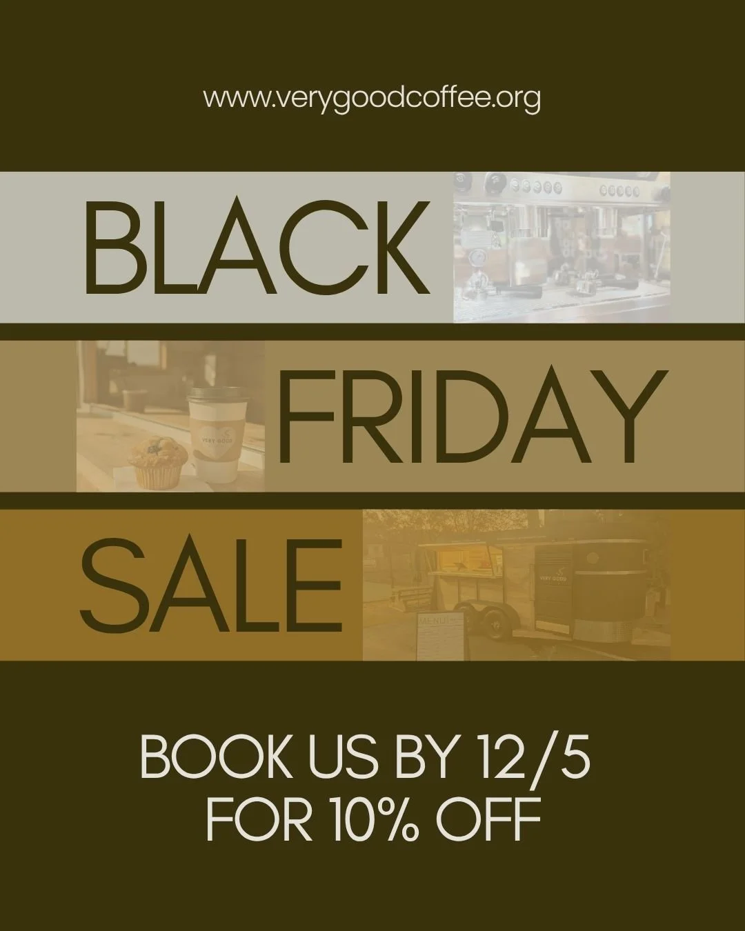 Lock in your 2026 coffee catering now! 🗓️☕

While everyone else is fighting over TVs, we're giving you 10% off coffee catering for your next big event!

Guarantee your event is fueled by the Good-est Coffee in Peach Town&trade;️before our 2026 calen