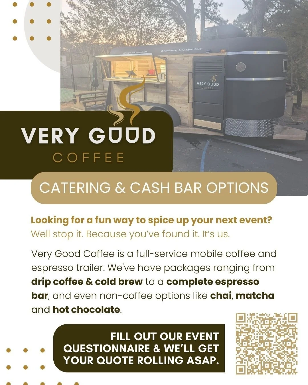 Life is too short for boring events and bad coffee. ☕️🚫

Let&rsquo;s be real: we&rsquo;ve all been to that event. You know the one&mdash;stale air, beige walls, a lukewarm pot of "office-grade" coffee in the corner, and guests checking the