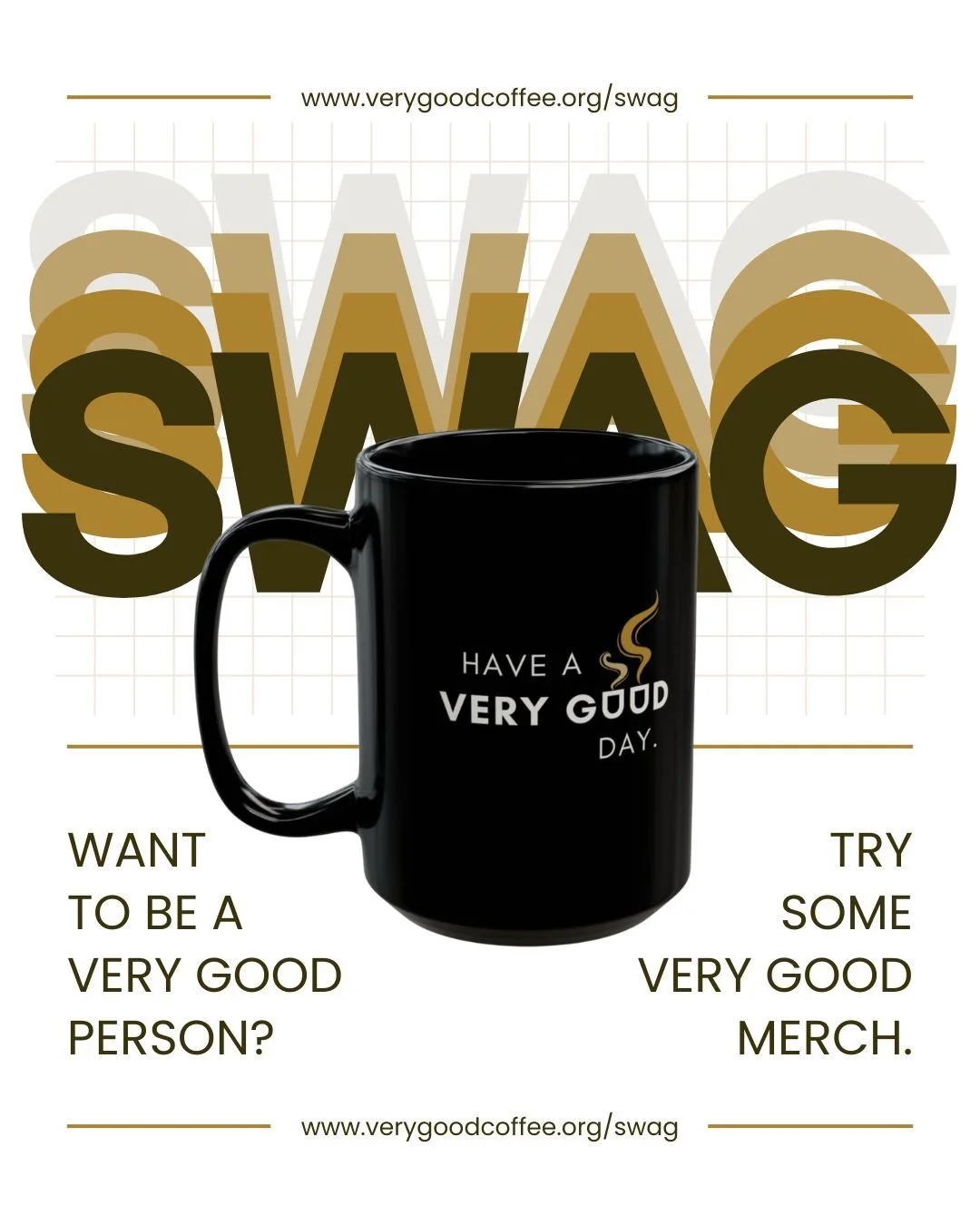 Make your friends a little jelly with the freshest merch in the neighborhood. ✨🧢

Grab a classic dad cap, a comfy t-shirt, or a sleek travel mug and show your support for your favorite mobile coffee spot.

Shop the goods and join the Very Good crew.