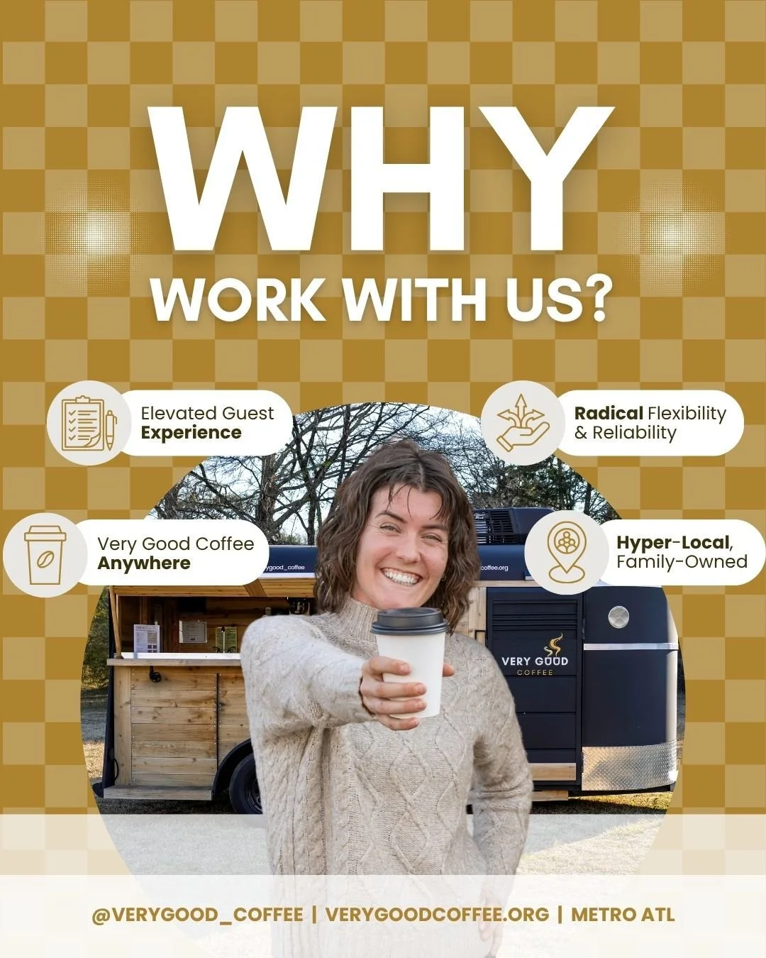 The real question is, "Why would you work with anyone else?" ☕️😉

We know you have options, but here's why you'll love us.

&bull; Elevated Guest Experience: We don&rsquo;t just serve drinks; we transform the atmosphere. We see every inter