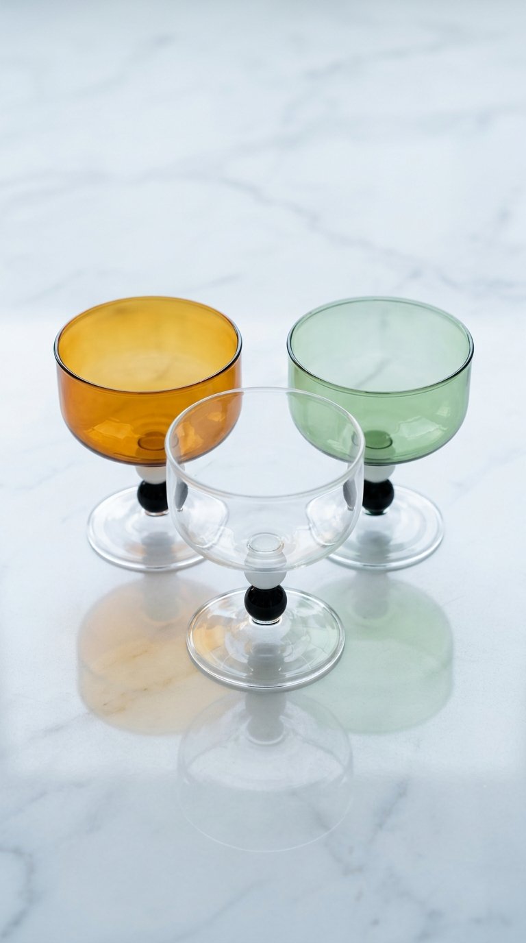 Glass Dessert Cups Set