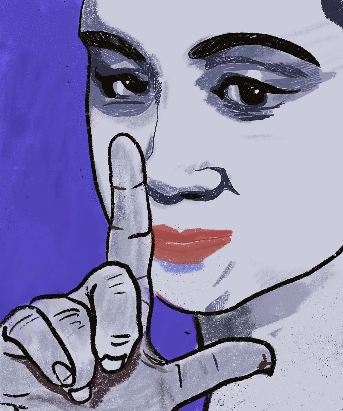 "Araaki Smile / Hey, Loser"  Digital sketch 🐙 2025