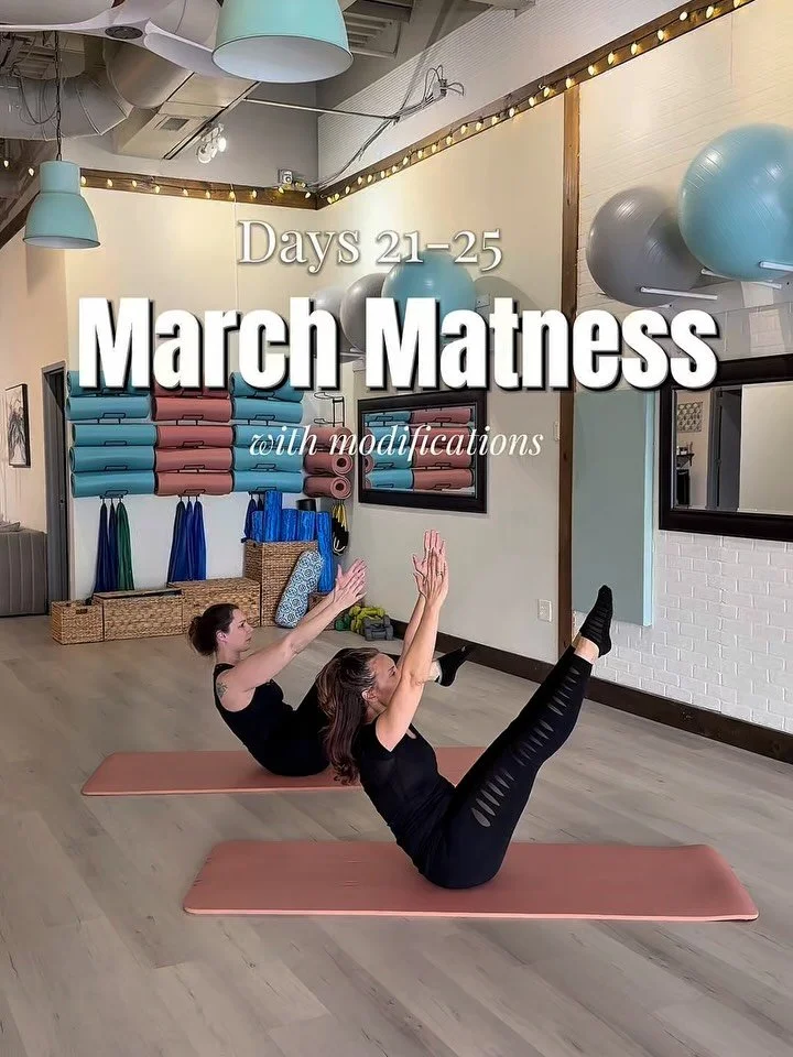 March Matness💫 Days 21-25

💫The Side Kick
💫The Teaser 
💫The Hip Twist (with stretched arms)
💫Swimming 
💫The Leg Pull (Front) 

This entire series activates every part of your core🥵
Hop on the mat and see for yourself, You&rsquo;ve got this!👏
