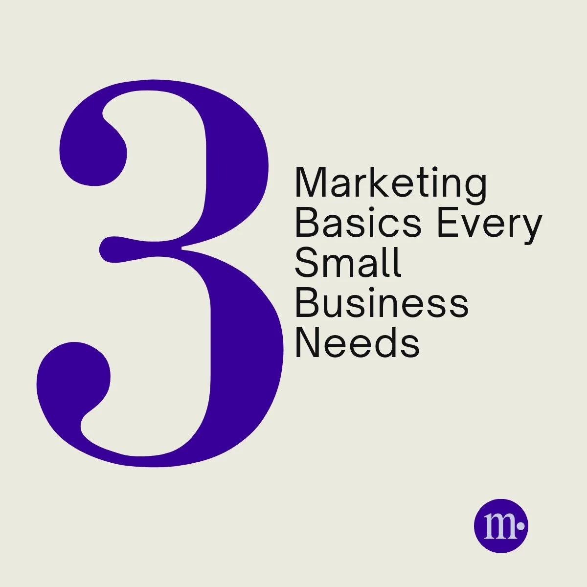 Marketing doesn&rsquo;t have to be overwhelming. Start with the essentials:

Clear brand identity
Online presence
Simple marketing plan

If you have these 3, you&rsquo;re already ahead of most small businesses.

Which one do you need to work on right