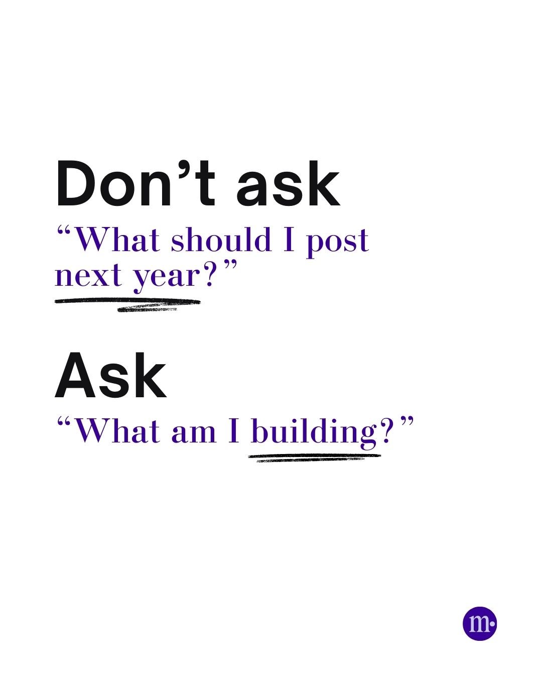 As the year comes to a close, many businesses are thinking about what to post next, which tools to try, or which trend to follow in January.

But here&rsquo;s a better question to ask before the new year begins: What are you actually building?

Marke