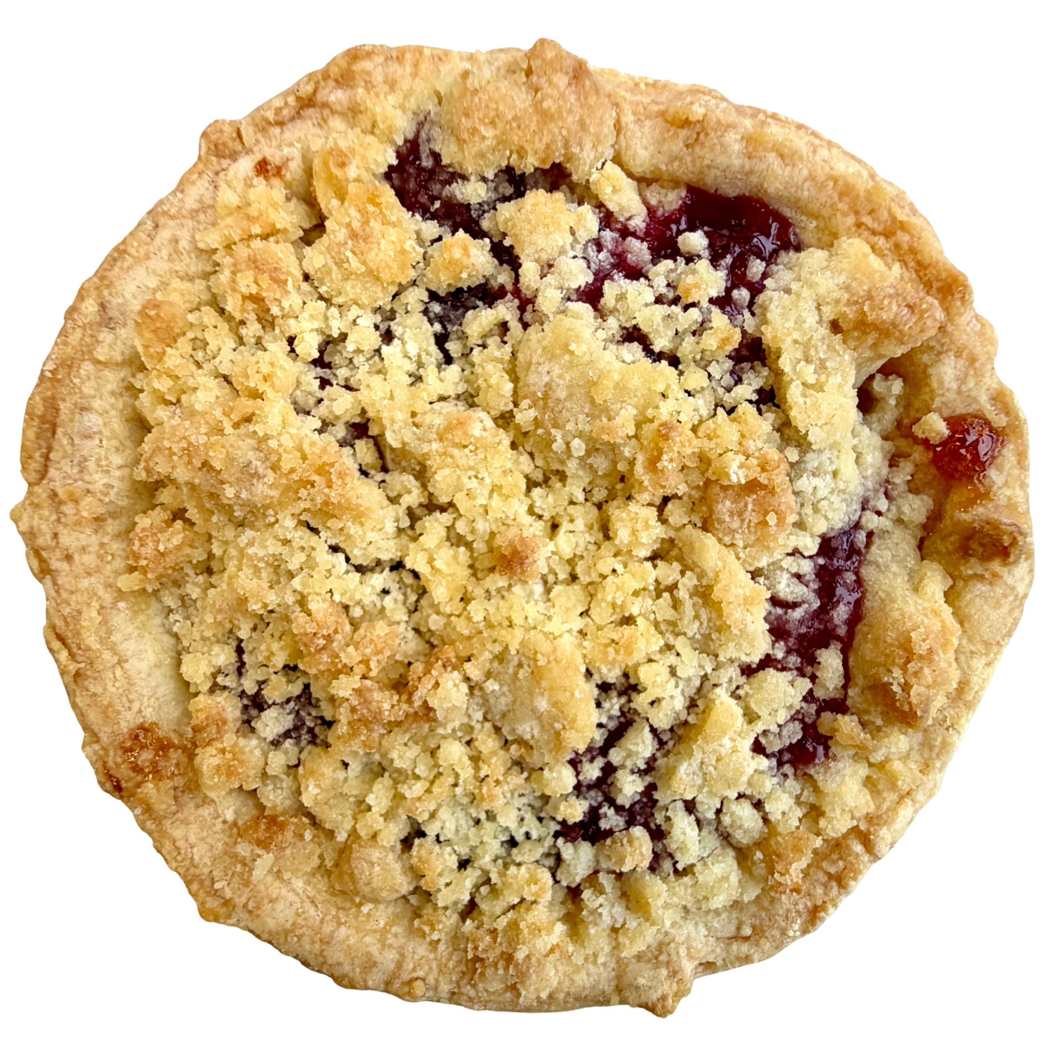 3 inch cherry pie with crumb topping
