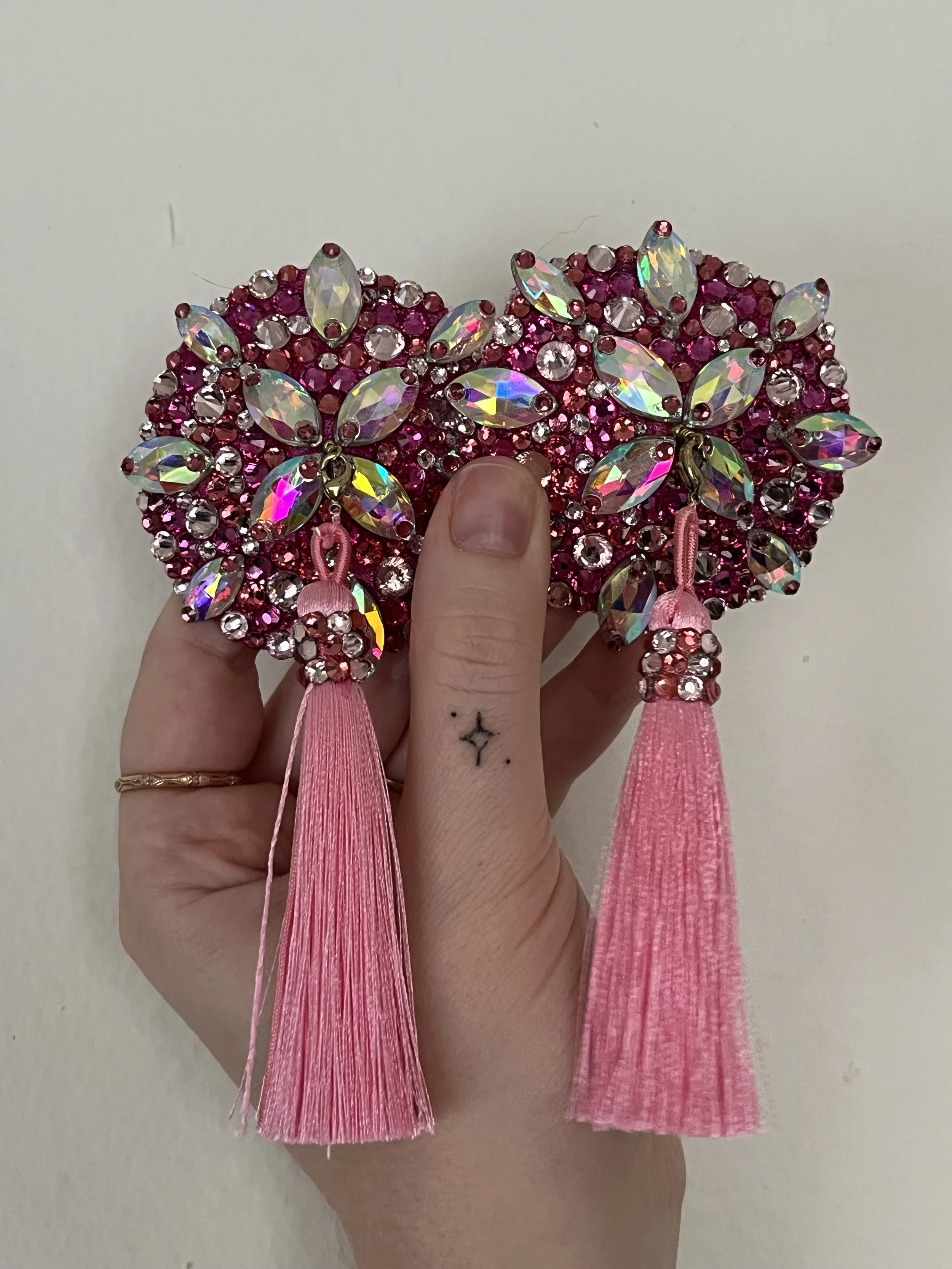 Pink Burlesque Rhinestone Pasties 