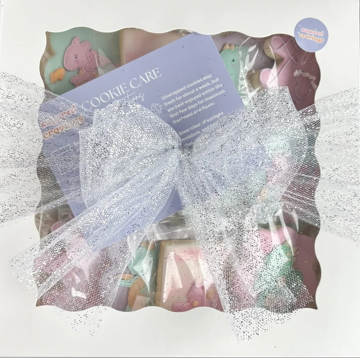 ✨ Every Sugared Cravings order includes custom-designed cookies, individually wrapped for freshness, and packaged in a premium gift box with a coordinating bow and care card.

Because the little details matter.

Whether it&rsquo;s a birthday, baby sh