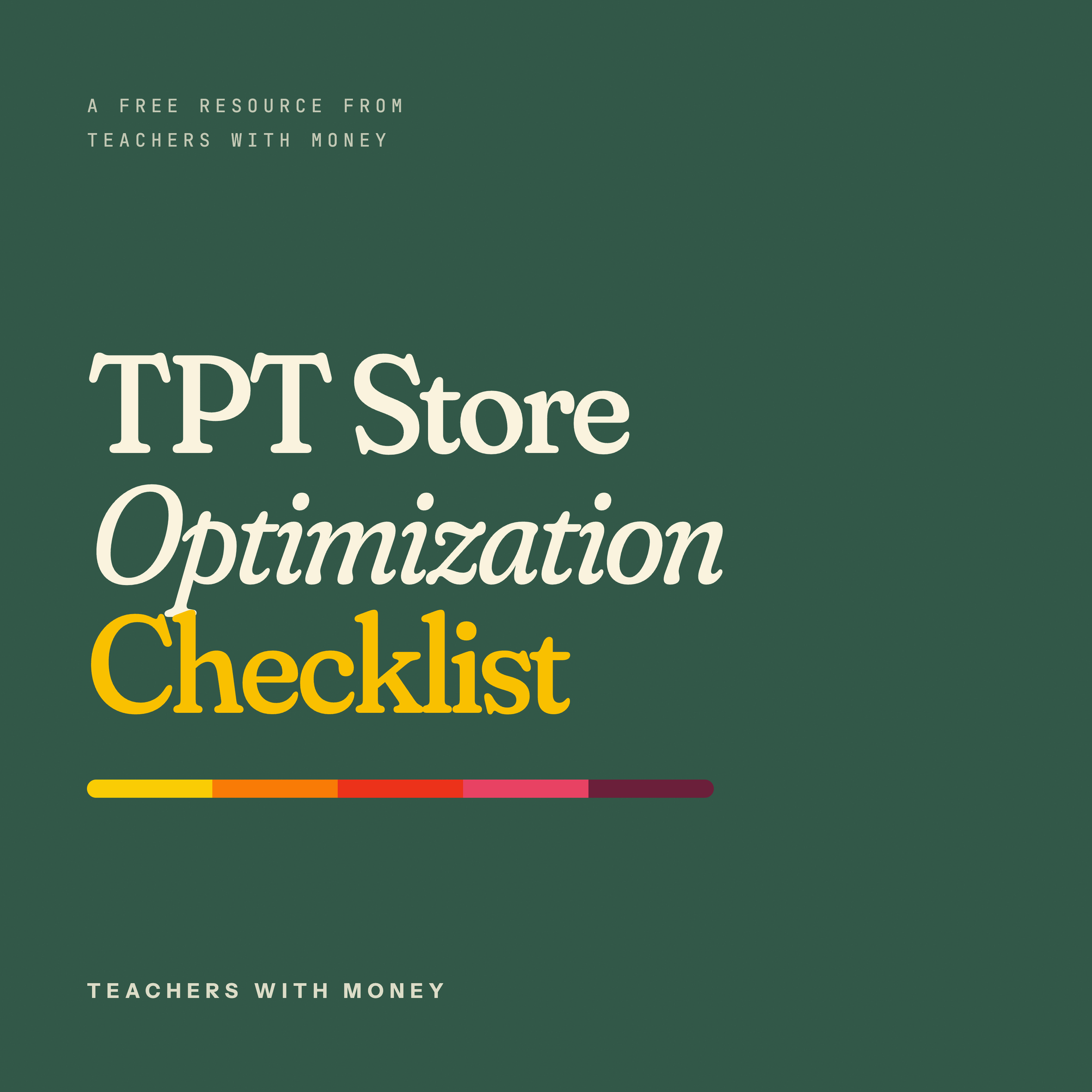 TPT Store Optimization Checklist