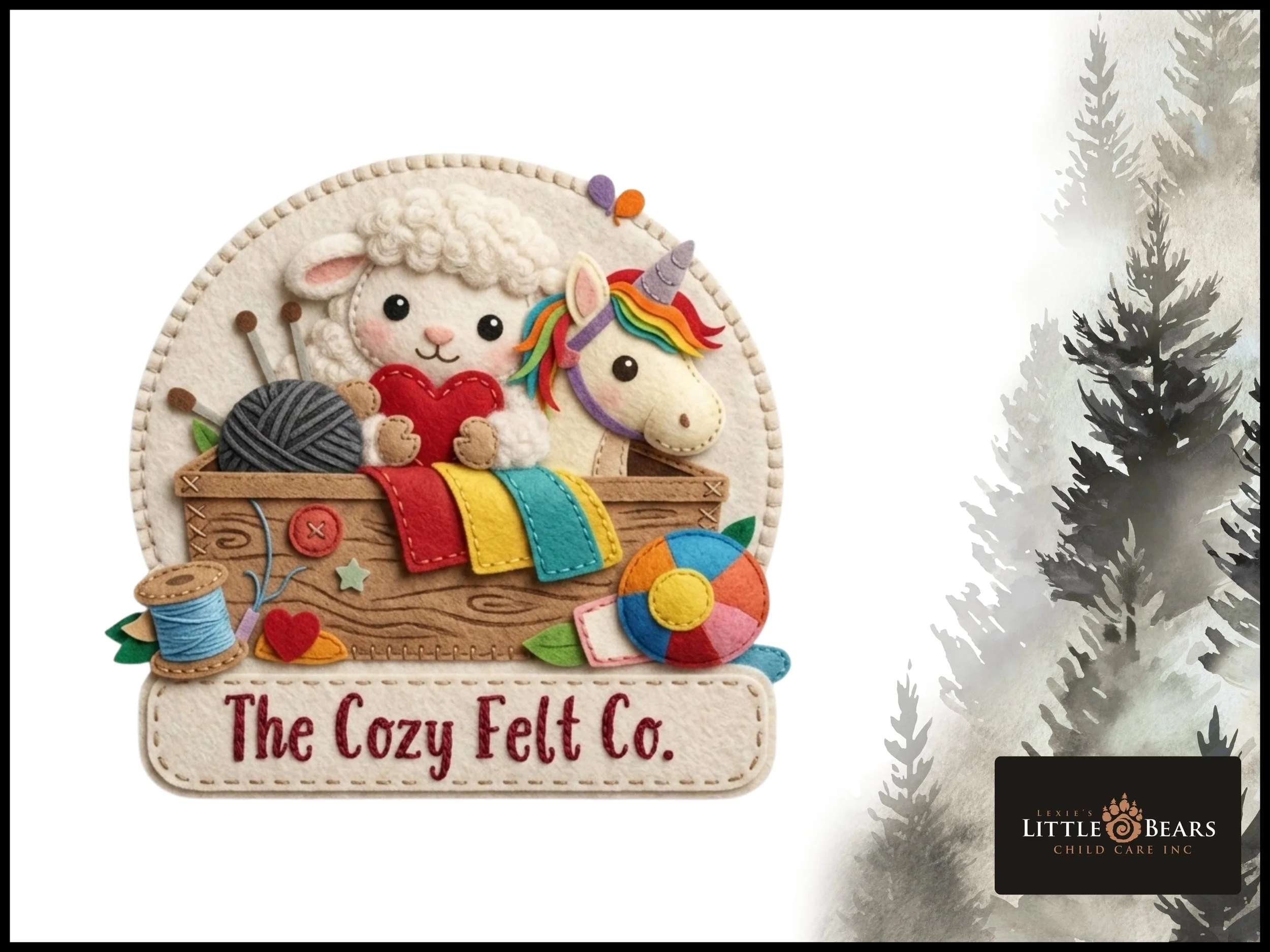 The Cozy Felt co. - Hobby Animal Gift Pack (Stick Horse &amp; Unicorn)