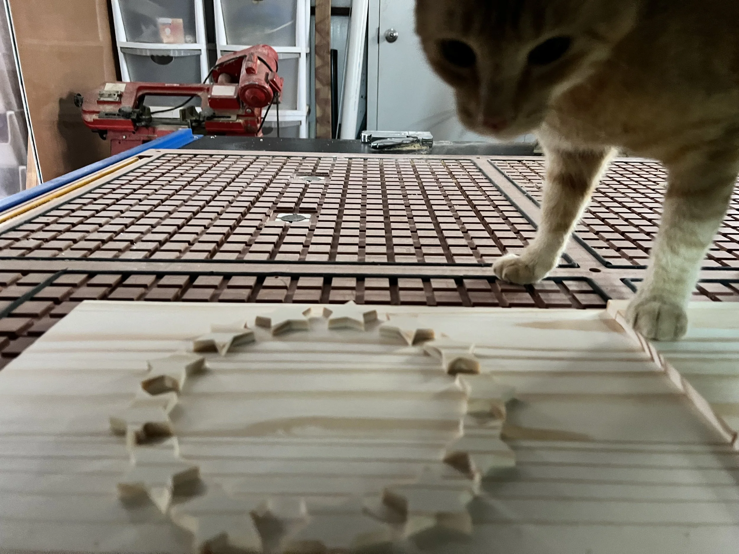 CNC helper on 13 Star USA Flag