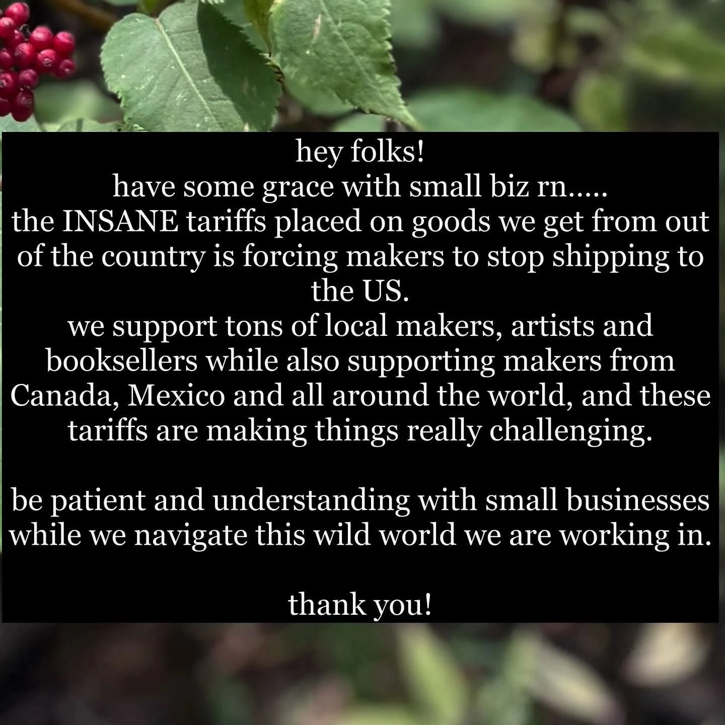 I'll be honest, things have gotten really challenging this year for small businesses, including mine. I'm having trouble sourcing bottles and keeping up with products because of course my mental and physical health has deteriorated because of the cur