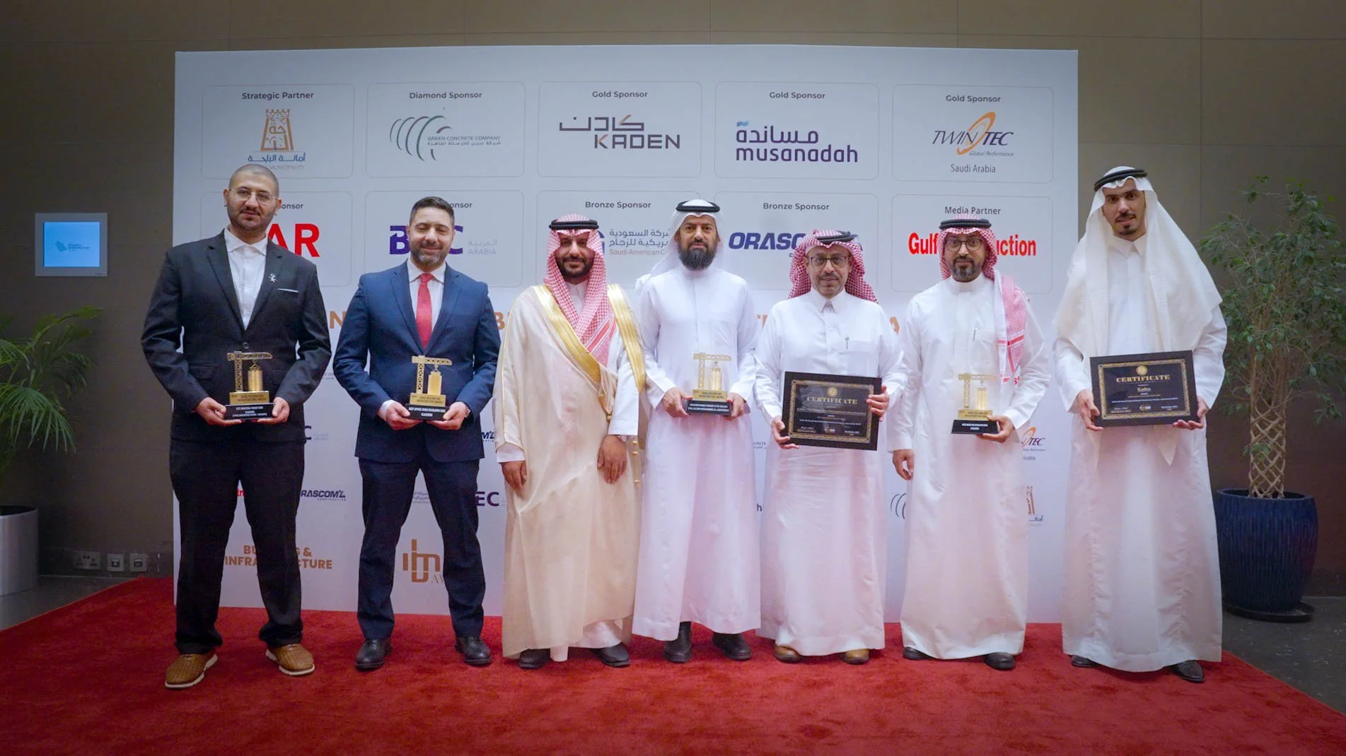 Kaden Wins Three Awards at the Saudi Construction and Infrastructure Awards Ceremony