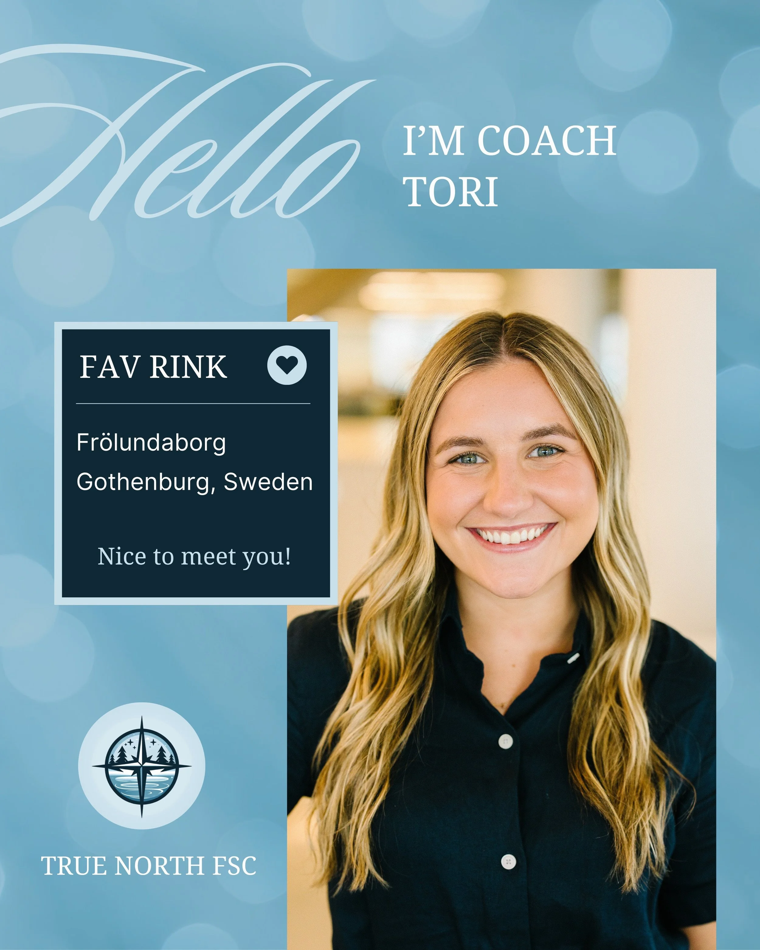 ✨ MEET OUR COACHES ✨

From lake days to favorite rinks around the world, get to know the personalities behind the ice! ⛸️💖

Coach Tori
🚤 MN Summer Favorite - Boat day on a lake
🍵 Go-To Rink Drink - Hot Tea
🍽️ Favorite Dinner Spot - Josefina
✨ 3 W