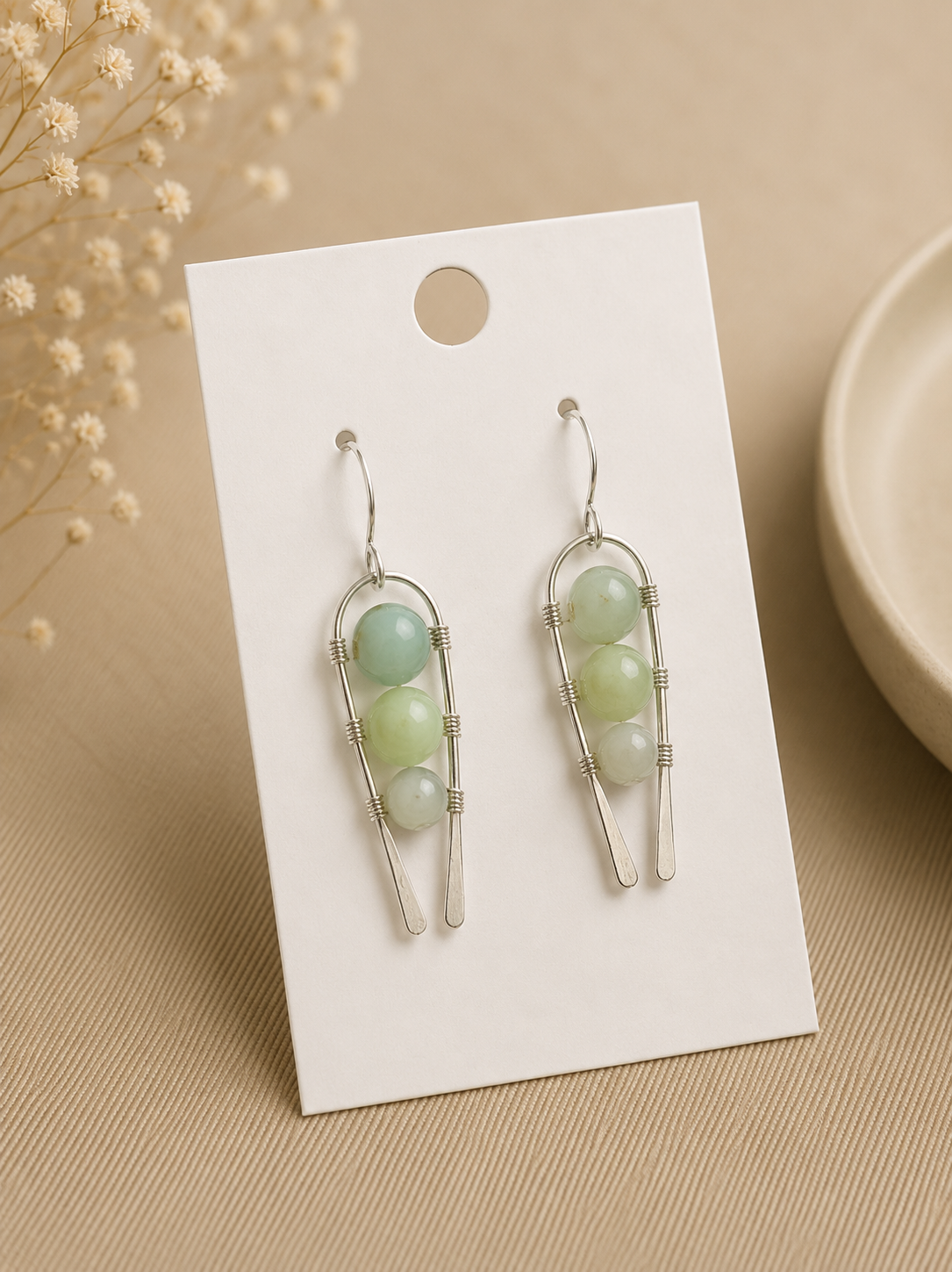 Amazonite Horizon Drop Earrings