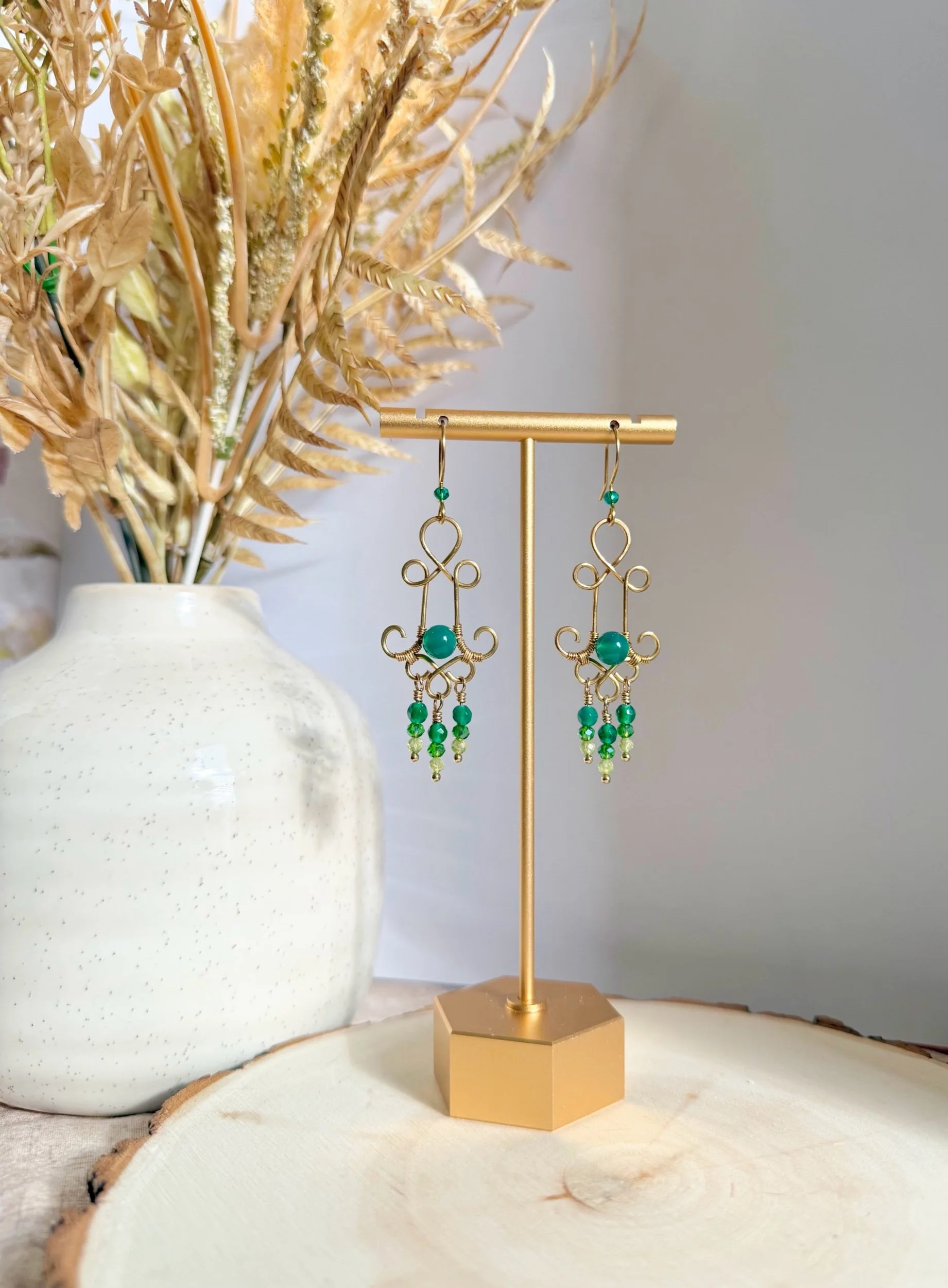 Emerald Chandelier Earrings