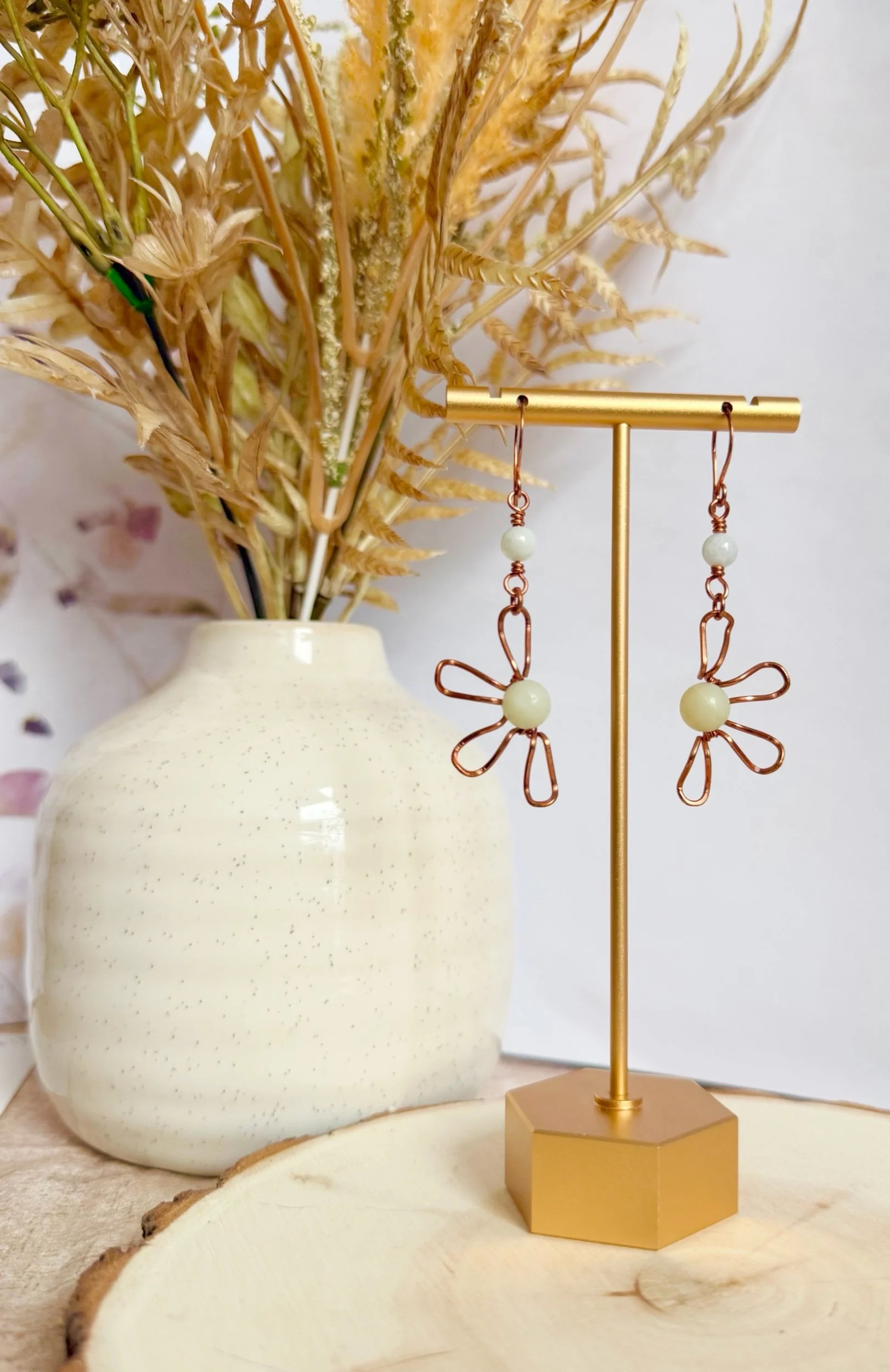 Jade Wildflower Earrings