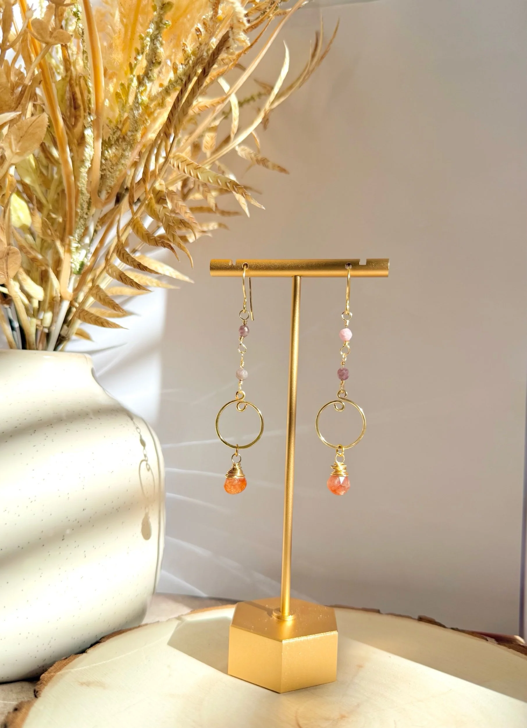 Purple & Pink Hoop Drops