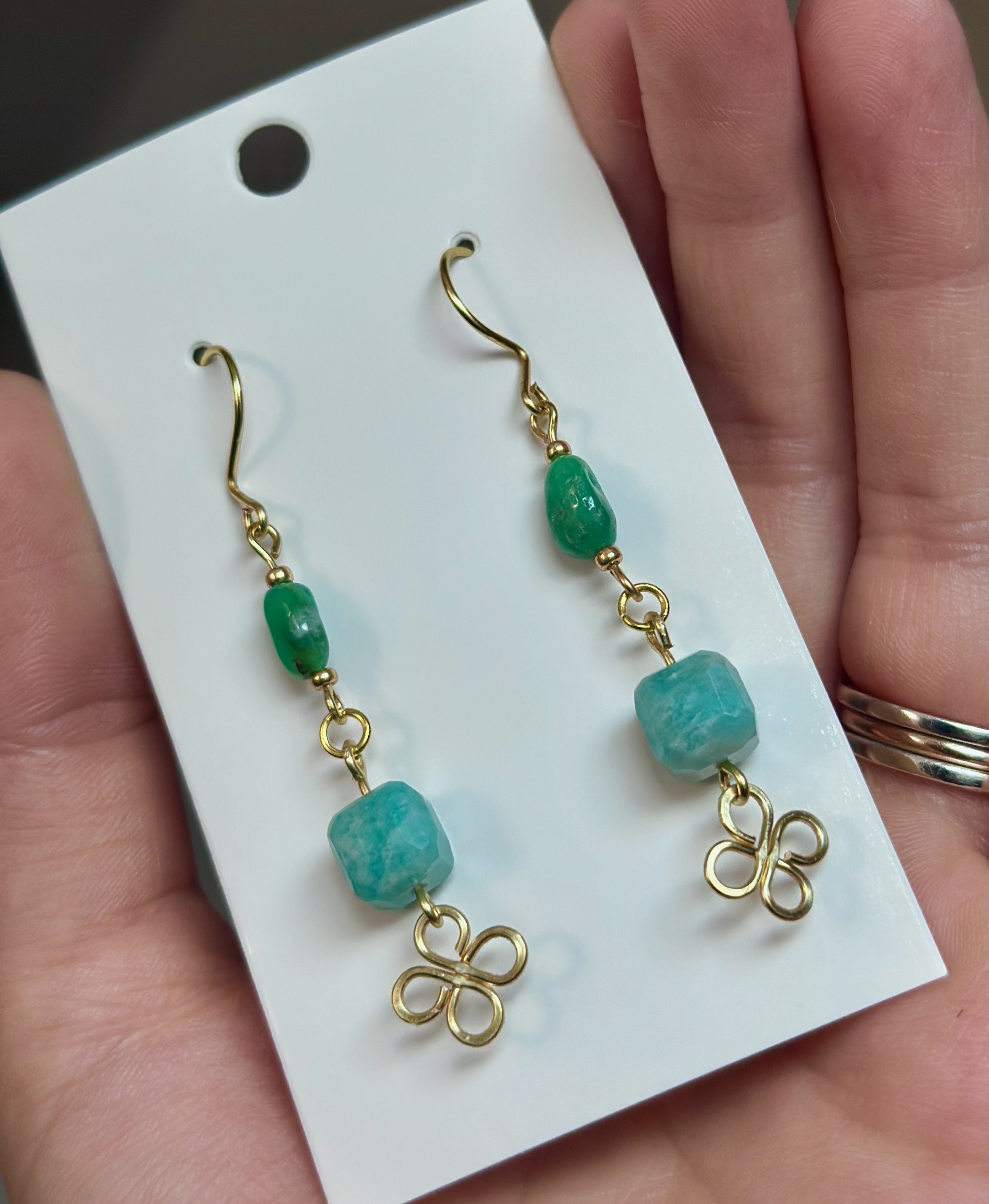 "Seafoam Charm Drops"