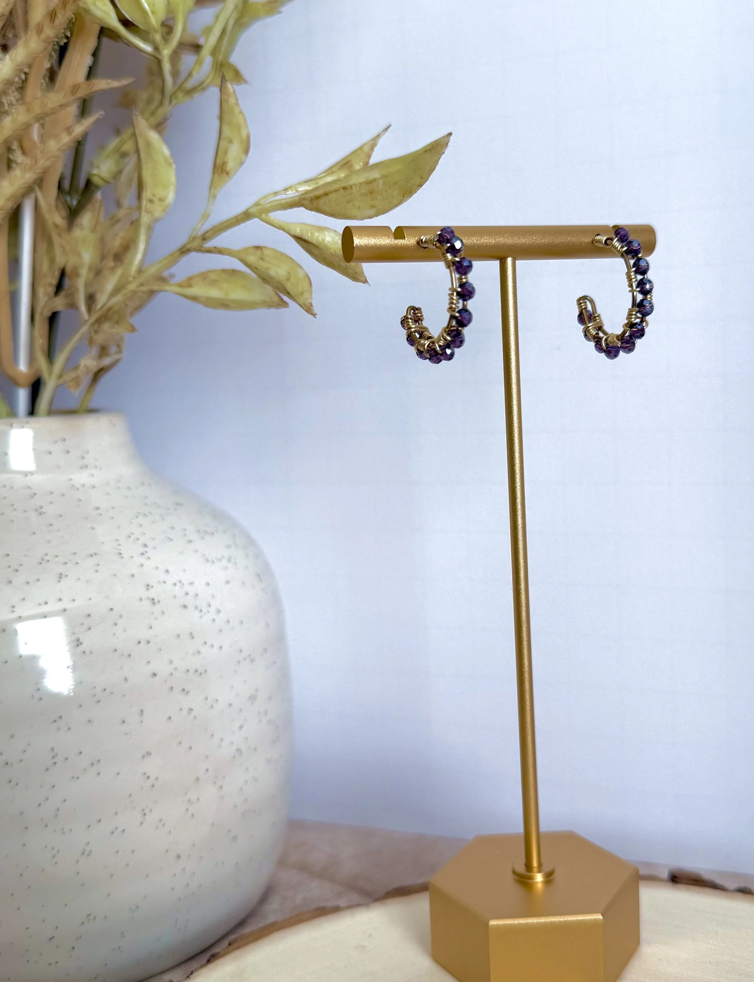 Violet Glow Hoops