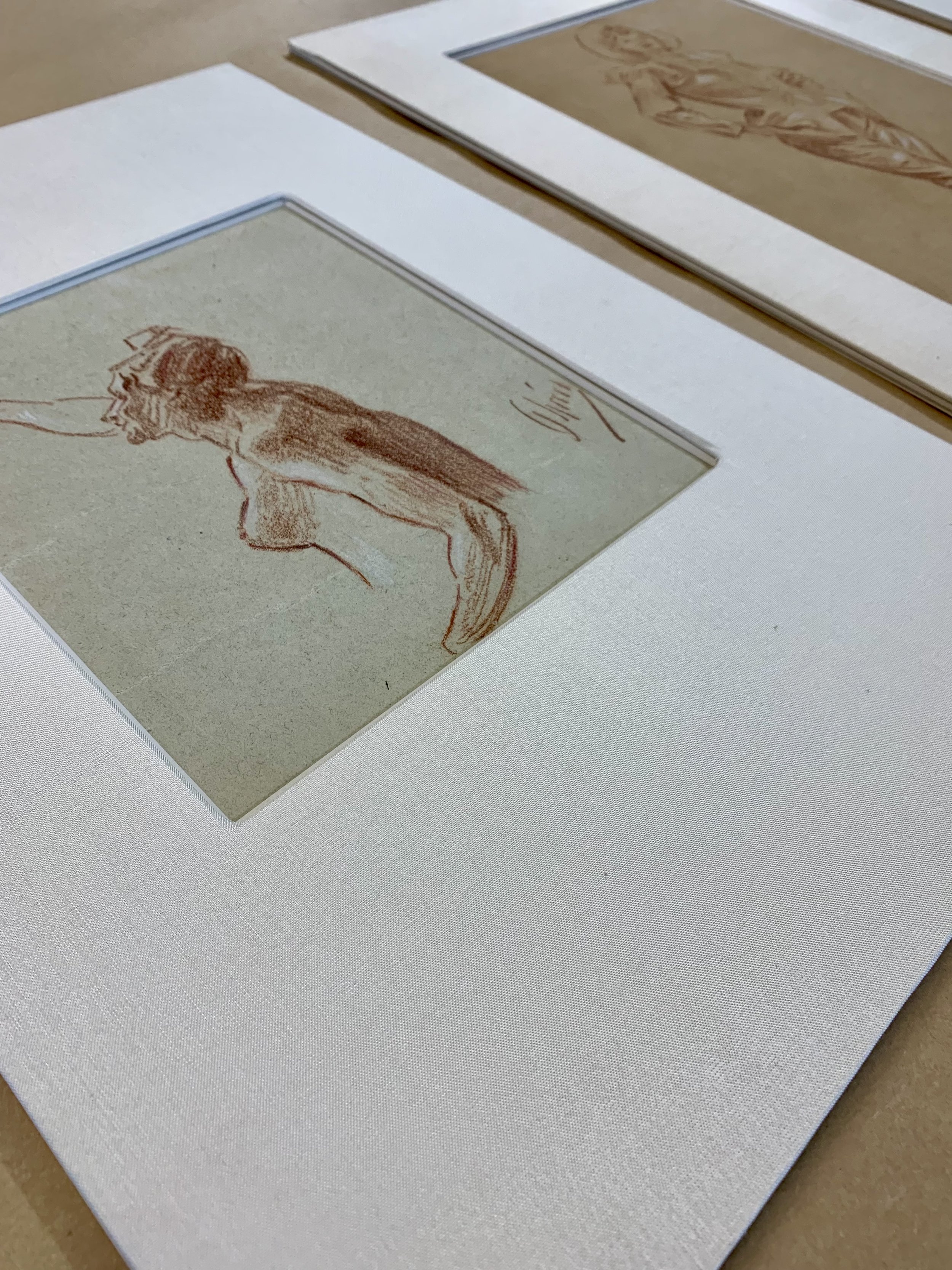Original 19th-century lithographs by Jules Cheret expertly mounted and matted in our archival "museum package." 