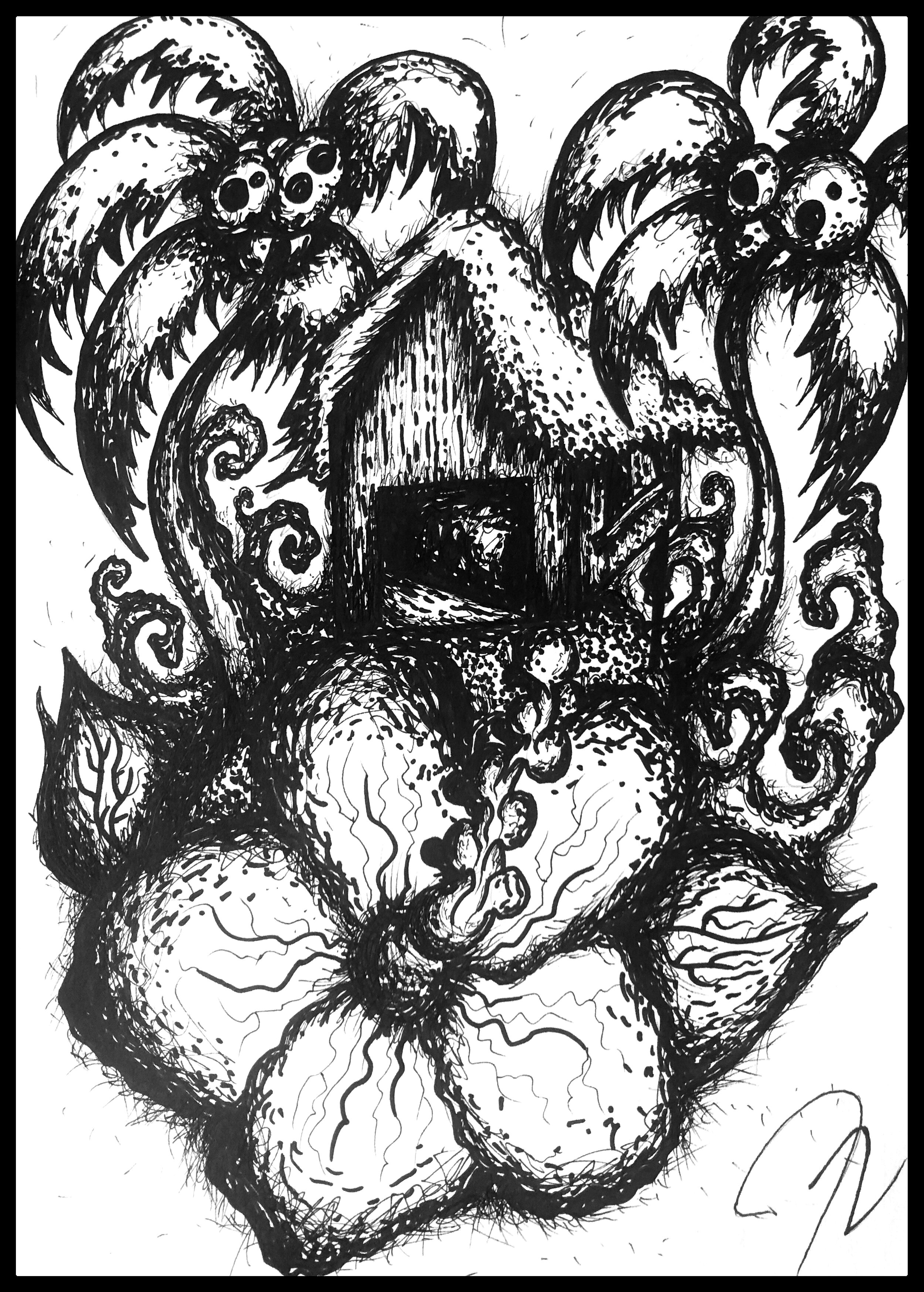 Ink on paper, 14" x 10.5"