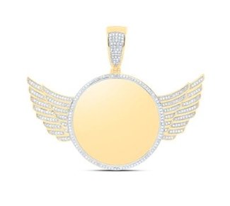 Round Diamond Wing Charm