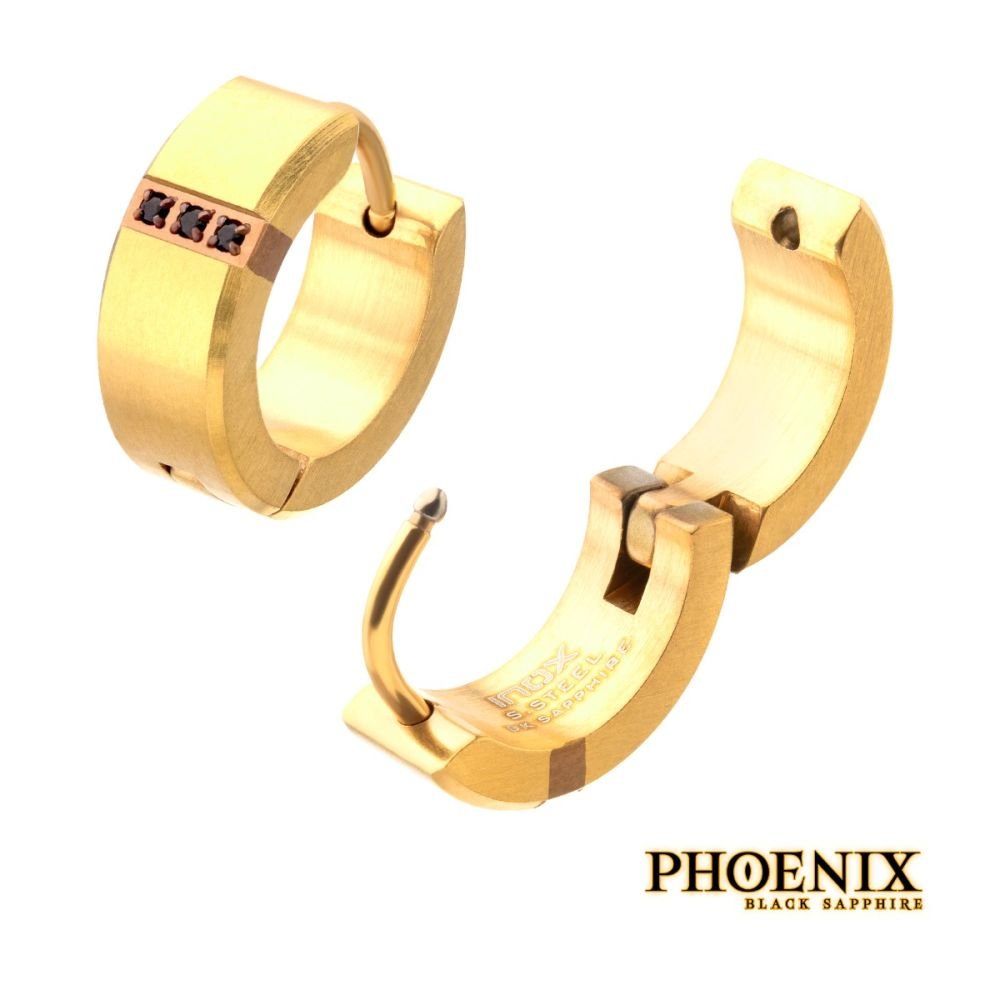 Black Sapphire Hoops