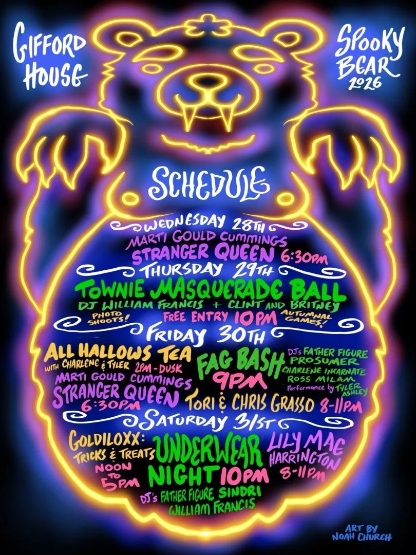 GIFFORD HOUSE SPOOKY BEAR 2026 
🎃👻😈🌪️🙏🕷️🕸️🔮🧙🏼&zwj;♀️

Flyer Art by @noah_a_church