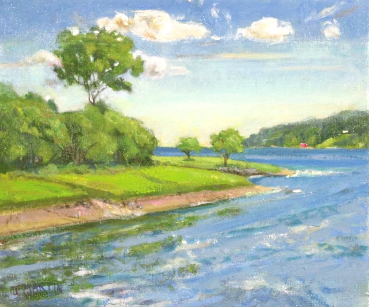 Tenants Harbor View, oil on canvas