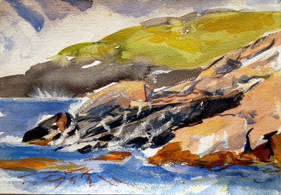 Monhegan, watercolor