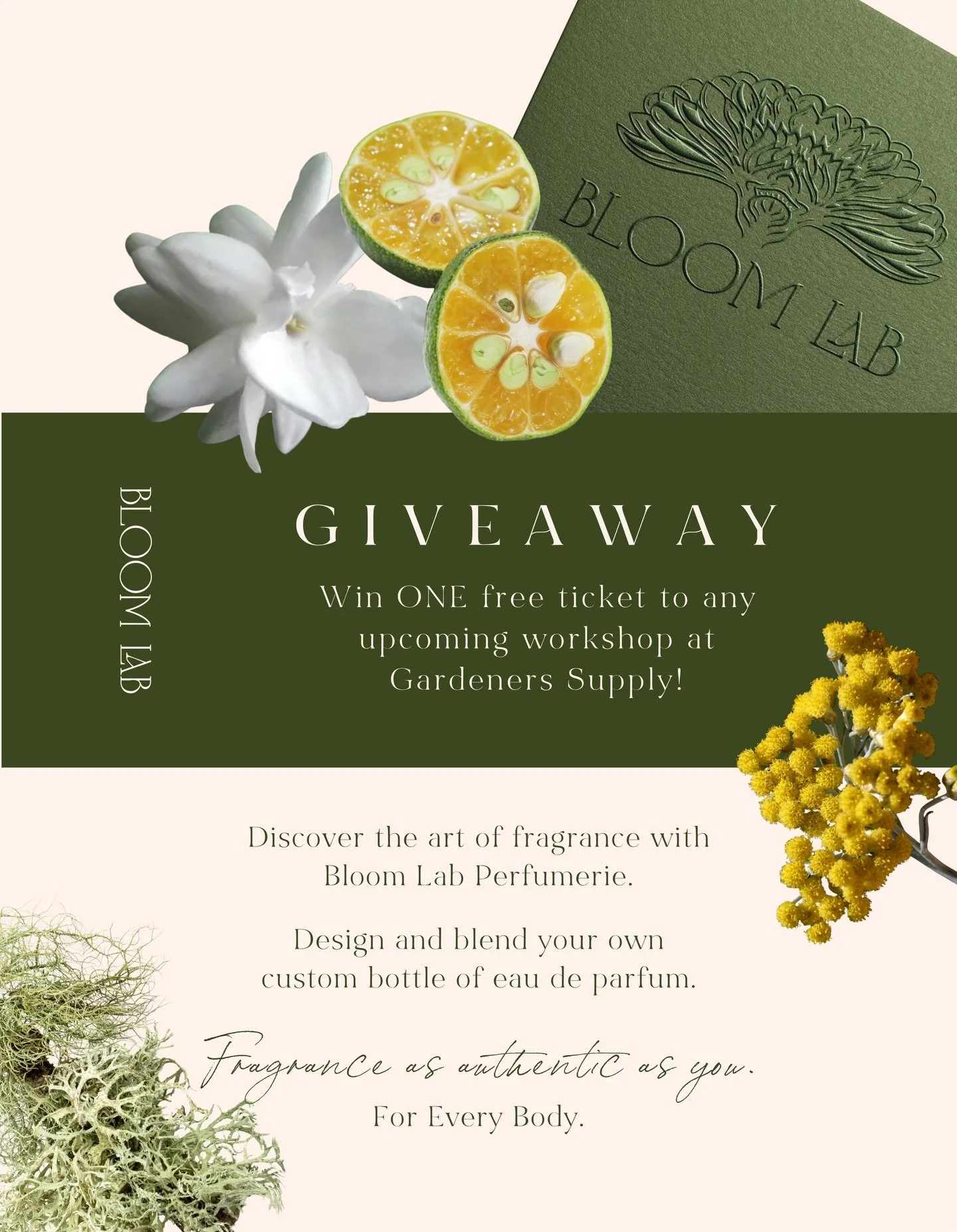 ✨ GIVEAWAY ✨

In a world that moves quickly, this is your invitation to slow down.

We&rsquo;re giving one guest the chance to join us for an intimate perfume-making experience&mdash;a moment to explore scent as art, memory, and personal expression.
