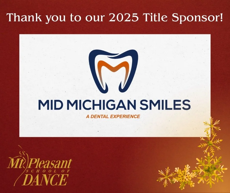 MPSD would like to recognize our 2025 Title Sponsor&hellip;Dr. Ribitch, Mid Michigan Smiles! ✨❄️

Thank you SO much for sponsoring our show this year. Your contribution helped us add brand new costumes and scenic elements to our production, and we ar